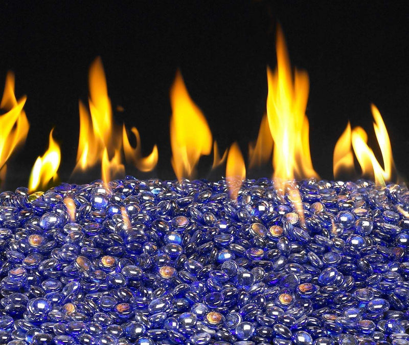 Load image into Gallery viewer, American Fyre Designs 10-Pound Fire Glass Gems, Sapphire
