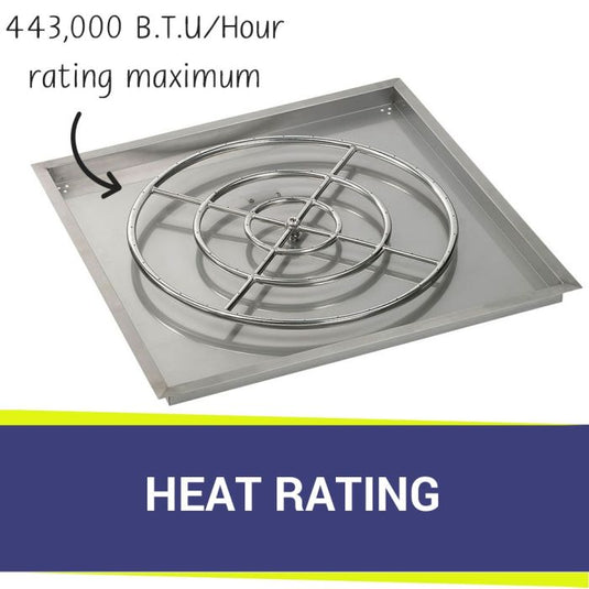 36" Square Drop-In Pan with High-Capacity S.I.T. System (30" Ring) - Natural Gas