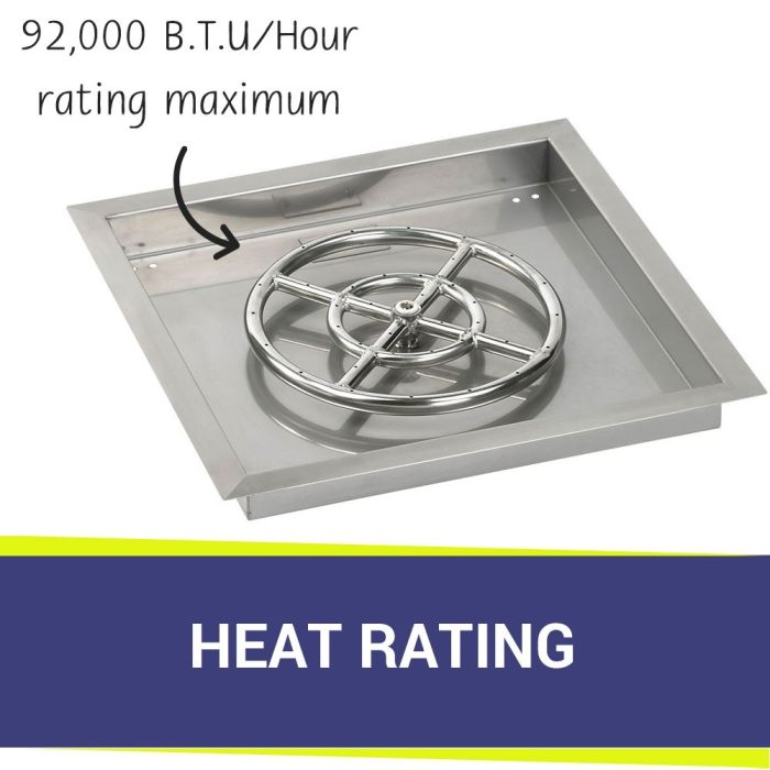 Load image into Gallery viewer, 18&quot; Square Stainless Steel Drop-In Pan with S.I.T. System (12 Ring) - Natural Gas Bundle
