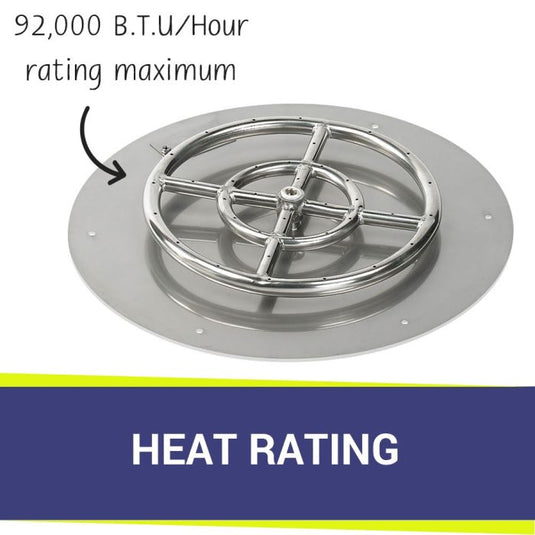 18" Round Stainless Steel Flat Pan with S.I.T. System (12" Ring) - Natural Gas