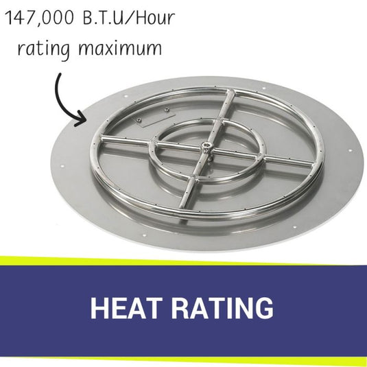 24" Round Stainless Steel Flat Pan with S.I.T. System (18" Ring) - Natural Gas