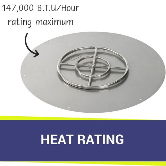 30" Round Stainless Steel Flat Pan with S.I.T. System (18" Ring) - Natural Gas