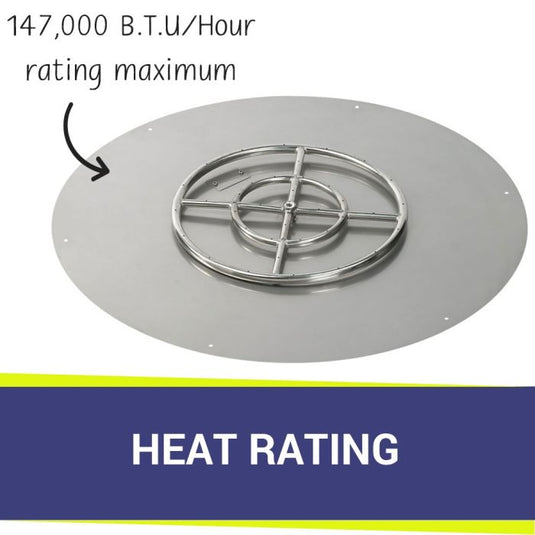 36" Round Stainless Steel Flat Pan with S.I.T. System (18" Ring) - Natural Gas