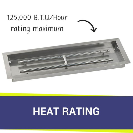 30" x 10" Rectangular Stainless Steel Drop-In Pan with S.I.T. System - Natural Gas