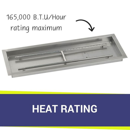 36" x 12" Rectangular Stainless Steel Drop-In Pan with S.I.T. System - Natural Gas Bundle