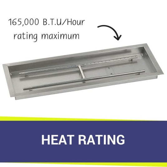 36" x 12" Rectangular Stainless Steel Drop-In Pan with S.I.T. System - Natural Gas