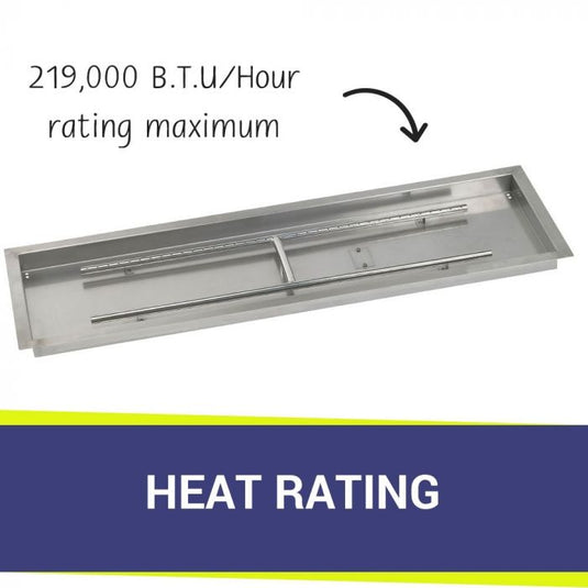 48" x 14" Rectangular Stainless Steel Drop-In Pan with S.I.T. System - Natural Gas Bundle