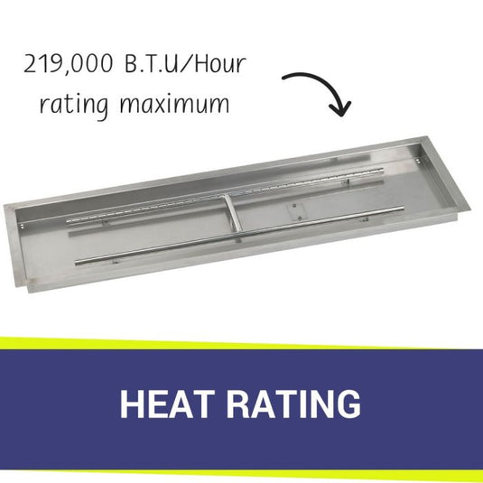 48" x 14" Rectangular Stainless Steel Drop-In Pan with S.I.T. System - Natural Gas