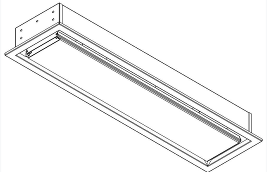 HEATSTRIP Classic flush mount enclosure diagram for compatible Classic heaters