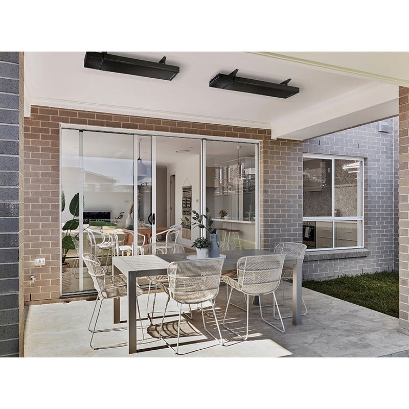 Load image into Gallery viewer, Heatstrip Enhance Electric Patio Heater with Black Glass Front, Remote and App Control – 240V
