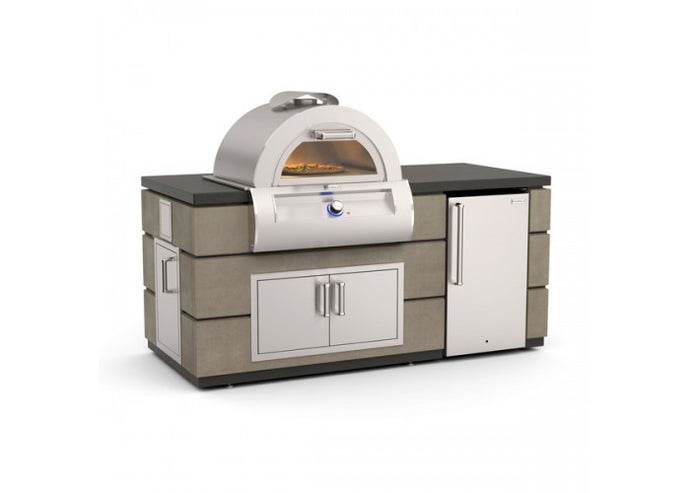 Fire Magic Contemporary GFRC Smoke Pre-Fab Island with Pizza Oven or Echelon Griddle