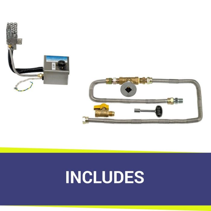 Load image into Gallery viewer, 18&quot; x 6&quot; Rectangular Stainless Steel Drop-In Pan with S.I.T. System - Natural Gas Bundle
