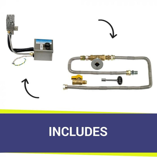 72" x 6" Stainless Steel Linear Channel Drop-In Pan with S.I.T. System - Natural Gas Bundle