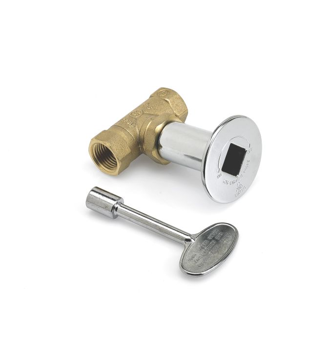 Load image into Gallery viewer, 3/4&quot; Key Valve with Chrome Cover Plate - High Capacity
