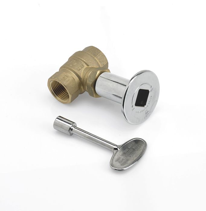 Load image into Gallery viewer, 3/4&quot; Key Valve with Chrome Cover Plate - High Capacity
