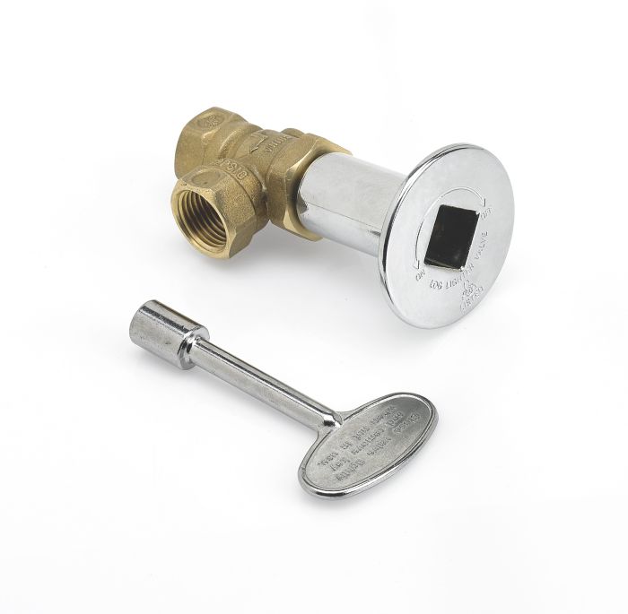 Load image into Gallery viewer, 3/4&quot; Key Valve with Chrome Cover Plate - High Capacity
