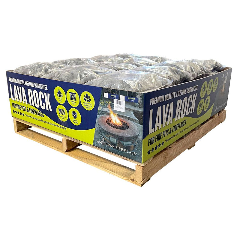 Load image into Gallery viewer, Large Gray Lava Stone Pallet (2&quot; - 4&quot;) | 60 x 20-lbs Bags
