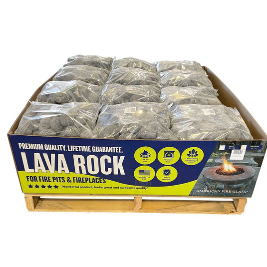 Large Gray Lava Stone Pallet (2" - 4") | 60 x 20-lbs Bags