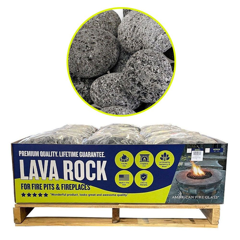 Load image into Gallery viewer, Medium Gray Lava Stone Pallet (1&quot; - 2&quot;) | 60 x 20-lbs Bags
