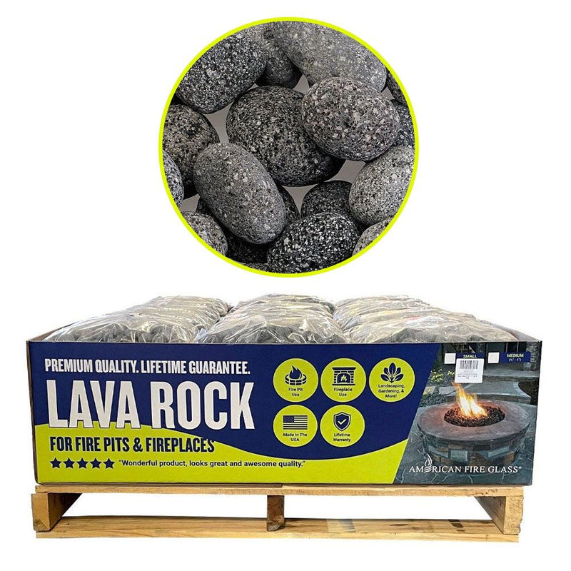 Load image into Gallery viewer, Small Gray Lava Stone Pallet (1/2&quot; - 1&quot;) | 60 x 20-lbs Bags
