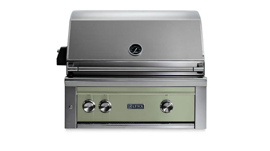 Lynx L30ATRDS 30-Inch Built-In Pro Grill with All Tri-Rotisserie in Desert Sage Finish