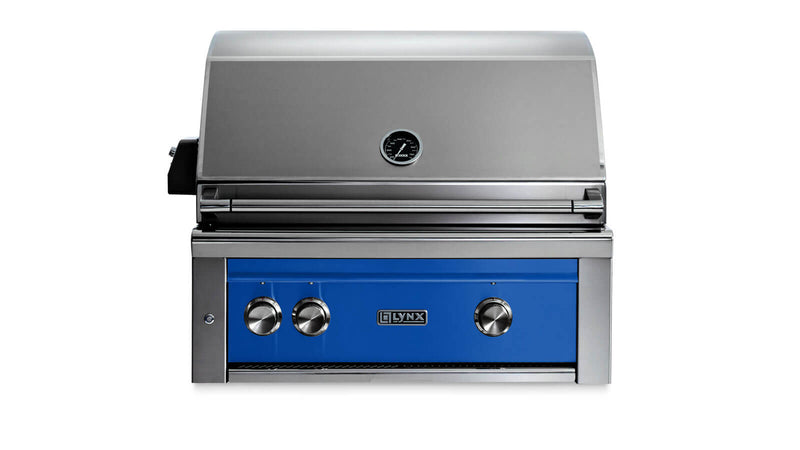 Load image into Gallery viewer, Lynx L30ATRPB 30-Inch Built-In Pro Grill with All Tri-Rotisserie in Pacific Blue Finish
