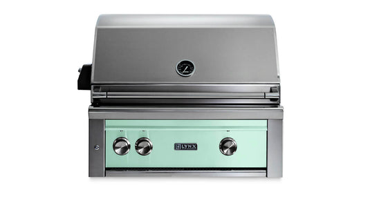 Lynx L30ATRSU 30-Inch Built-In Pro Grill with All Tri-Rotisserie in Surf Finish