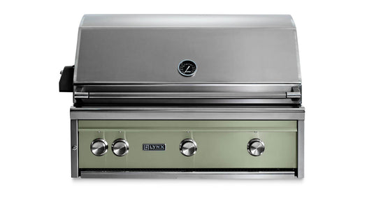 Lynx L36ATRDS 36-Inch Built-In Pro Grill with All Tri-Rotisserie in Desert Sage Finish