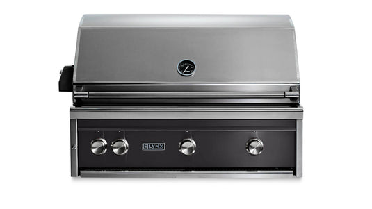 Lynx L36ATROB 36-Inch Built-In Pro Grill with All Tri-Rotisserie in Obsidian Finish