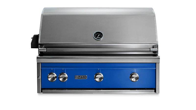 Load image into Gallery viewer, Lynx L36ATRPB 36-Inch Built-In Pro Grill with All Tri-Rotisserie in Pacific Blue Finish

