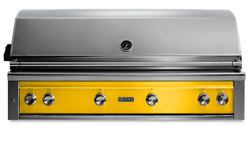 Load image into Gallery viewer, Lynx L54TRCA 54-Inch Built-In Pro Grill with One Trident Burner and Rotisserie in California Poppy Finish
