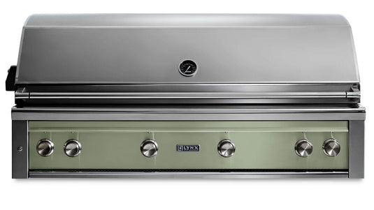 Lynx L54TRDS 54-Inch Built-In Pro Grill with One Trident Burner and Rotisserie in Desert Sage Finish