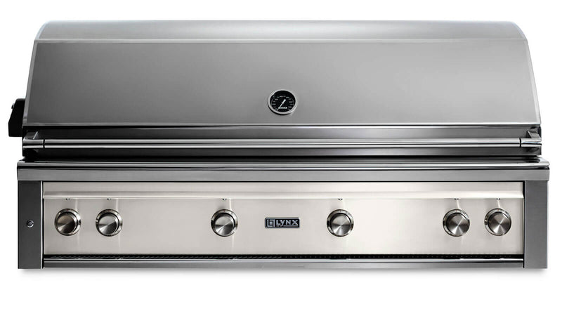 Load image into Gallery viewer, Lynx L54TRGL 54-Inch Built-In Pro Grill with One Trident Burner and Rotisserie in Glacier Finish
