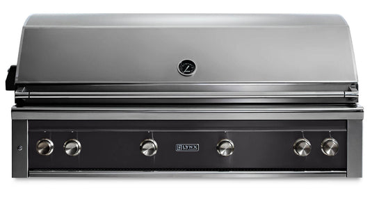 Lynx L54TROB 54-Inch Built-In Pro Grill with One Trident Burner and Rotisserie in Obsidian Finish