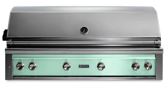 Lynx L54TRSU 54-Inch Built-In Pro Grill with One Trident Burner and Rotisserie in Surf Finish