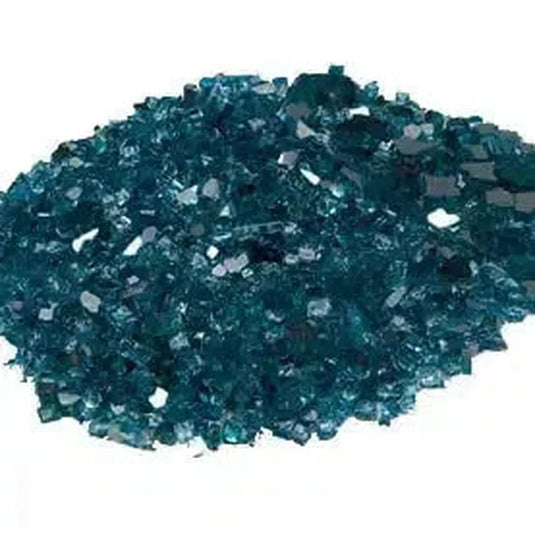 Majestic 3 lbs Sapphire Reflective Crushed Fire Glass Media for gas fireplaces and fire features