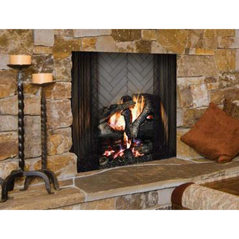Load image into Gallery viewer, Majestic Ashland 36 inch radiant traditional wood burning fireplace with natural gray hearth refractory
