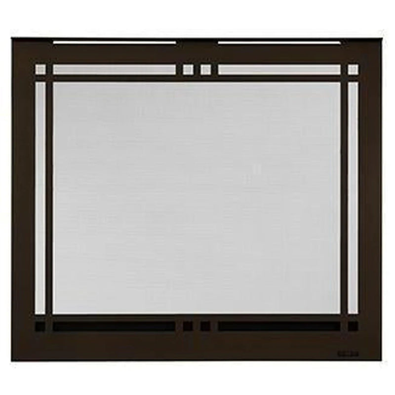 Load image into Gallery viewer, Majestic black contemporary rectangular fireplace door for Quartz Platinum 36 inch gas fireplace
