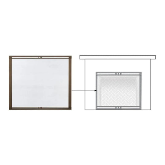 Majestic Black Firescreen Front for Marquis II 42