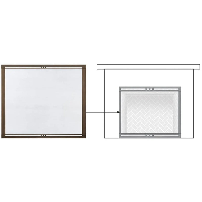 Load image into Gallery viewer, Majestic black firescreen front designed for Marquis II 42-inch see-through direct vent gas fireplace
