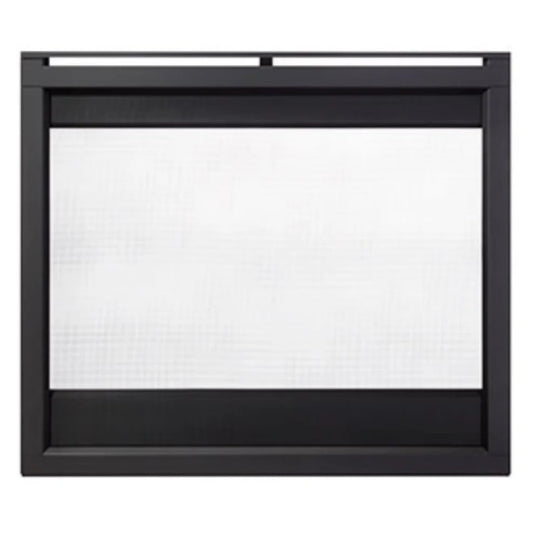 Majestic black firescreen front for Twilight series indoor and outdoor see-through gas fireplaces