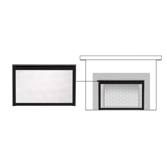 Majestic black inside fit screen front for Jasper, Ruby and Trilliant 30 inch gas fireplace inserts