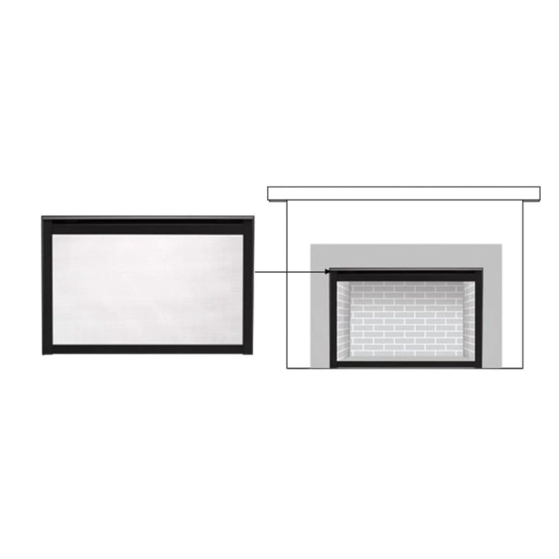 Load image into Gallery viewer, Majestic black inside fit screen front for Ruby and Trilliant 35 inch gas fireplace inserts
