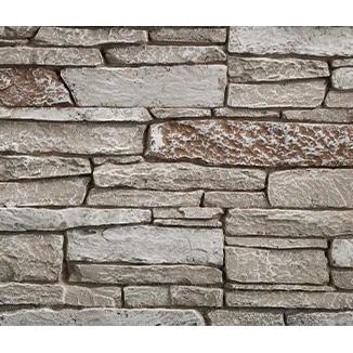 Majestic Castle Stone brick interior panels for Meridian Platinum 42-inch direct vent gas fireplace