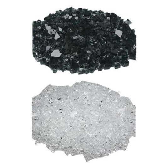 Majestic contemporary conversion kit with onyx and diamond media for Ruby 30-inch gas fireplace insert
