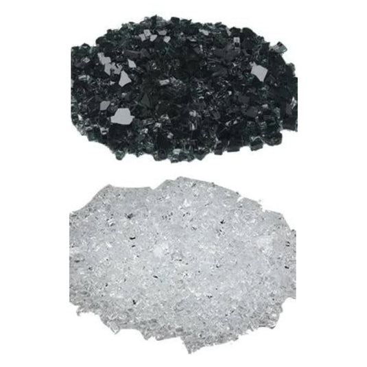 Majestic contemporary conversion kit with onyx and diamond media for Ruby 35 inch gas fireplace insert