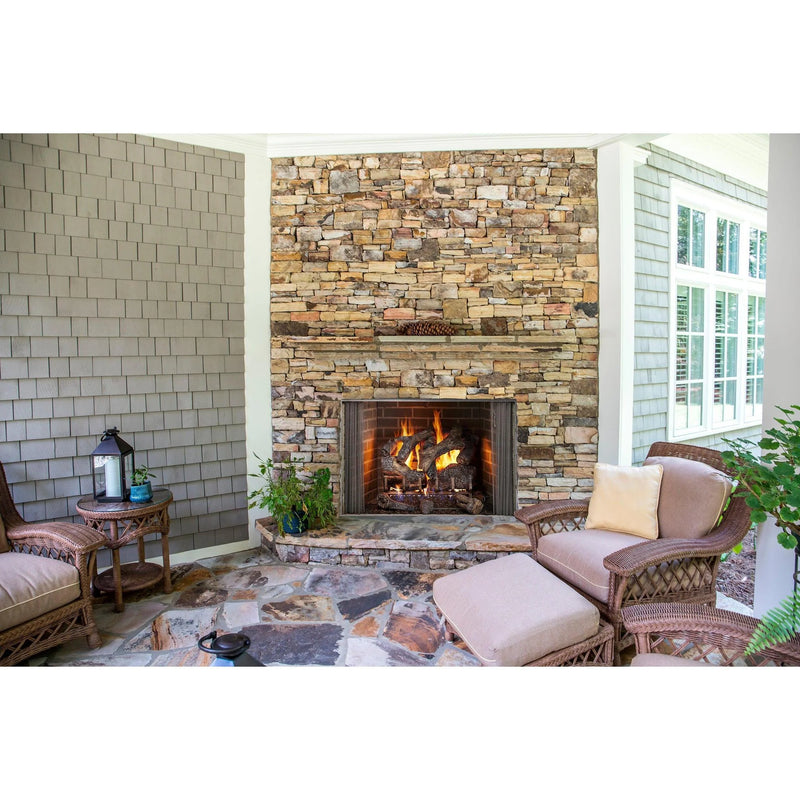Load image into Gallery viewer, Majestic Cottagewood 36 inch Traditional Outdoor Wood Burning Fireplace with Gray Herringbone Refractory Liners
