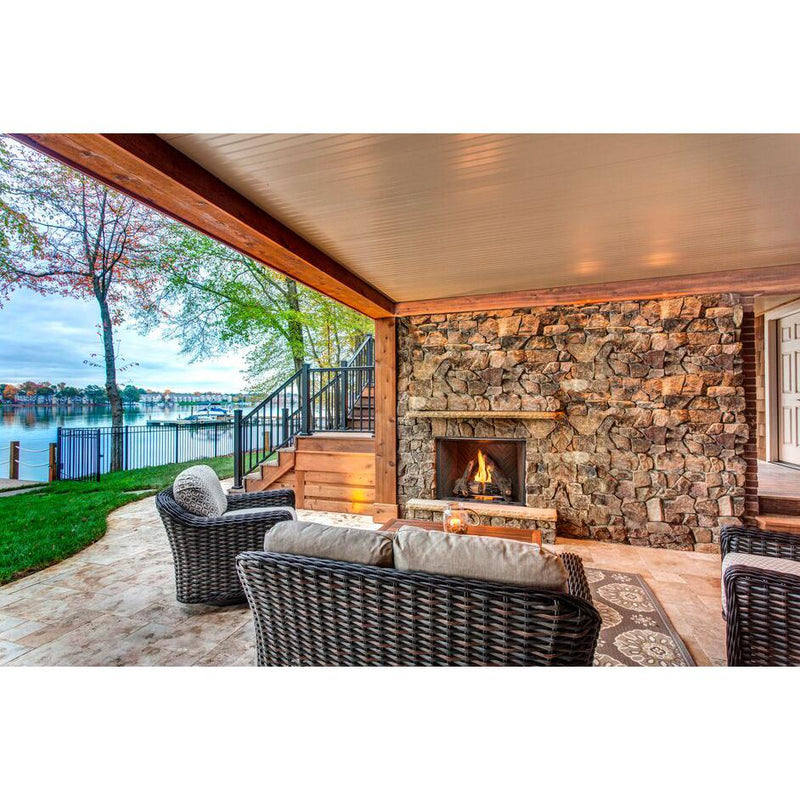 Load image into Gallery viewer, Majestic Courtyard 42 inch Traditional Outdoor Vent-Free Natural Gas Fireplace with IntelliFire Ignition System
