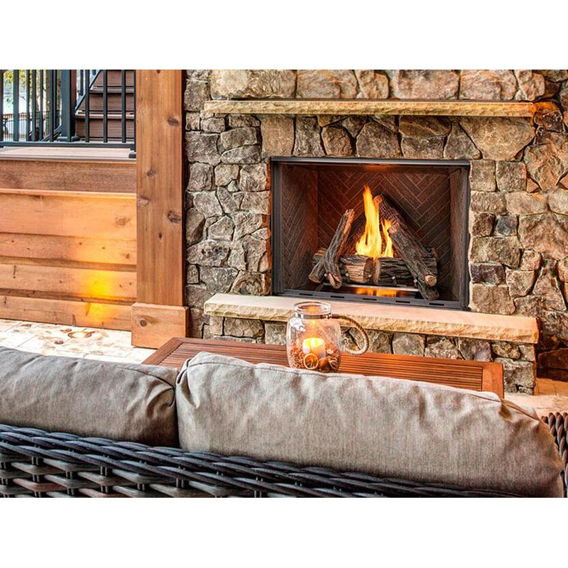 Load image into Gallery viewer, Majestic Courtyard 42 inch Traditional Outdoor Vent-Free Natural Gas Fireplace with IntelliFire Ignition System
