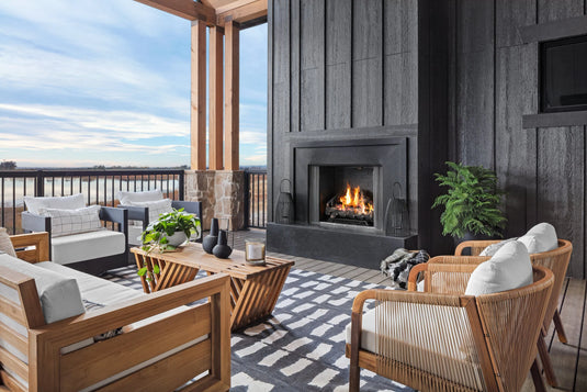 Majestic Courtyard 42 inch Traditional Outdoor Vent-Free Natural Gas Fireplace with IntelliFire Ignition System